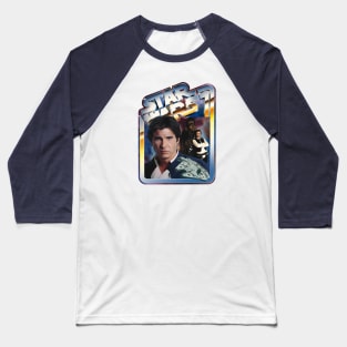 The Scoundrel (nebula background, chrome border) Baseball T-Shirt